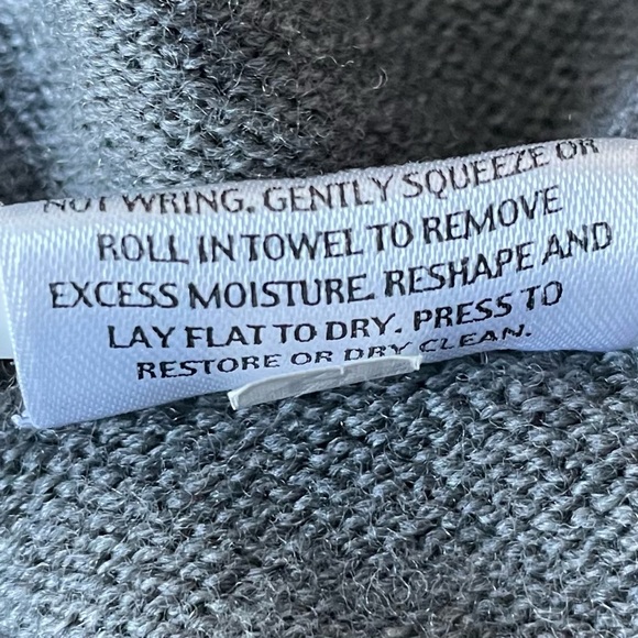 Eileen Fisher 100% merino wool boatneck rolled sleeve Sweater gray 35322 - Picture 10 of 11